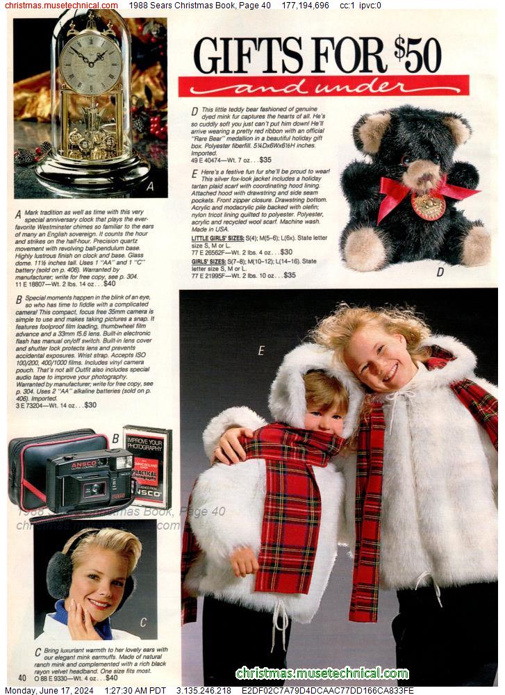 1988 Sears Christmas Book, Page 40