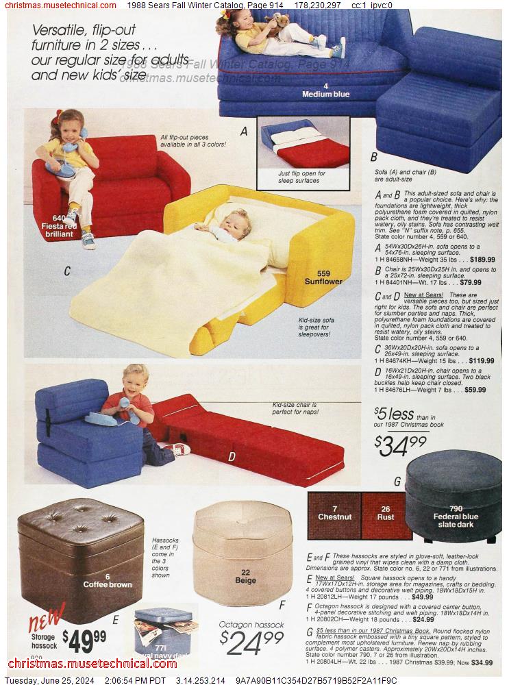1988 Sears Fall Winter Catalog, Page 914