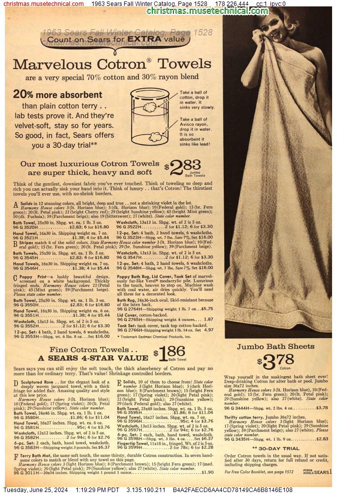 1963 Sears Fall Winter Catalog, Page 1528