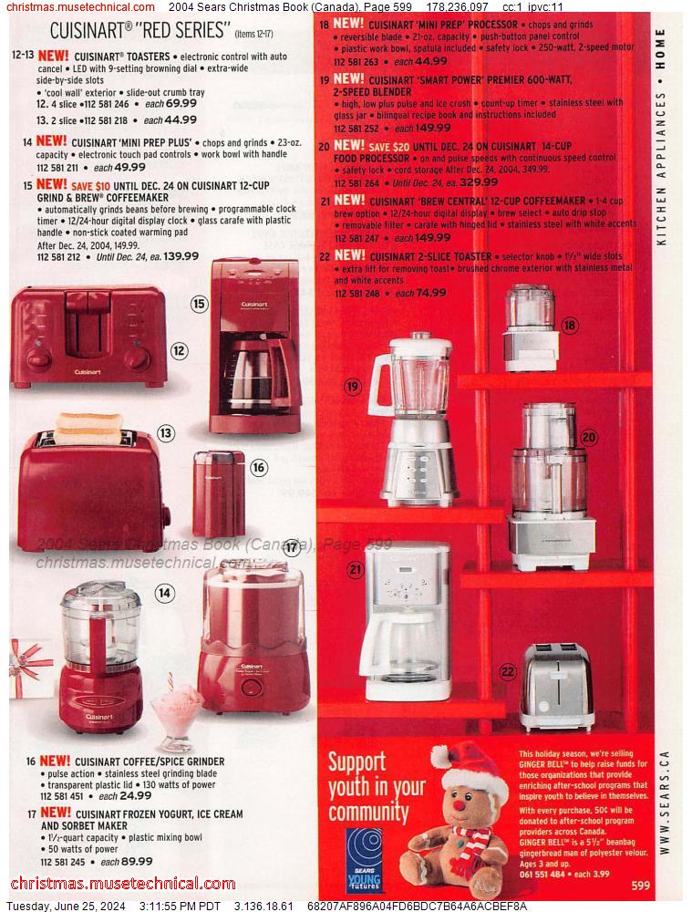 2004 Sears Christmas Book (Canada), Page 599