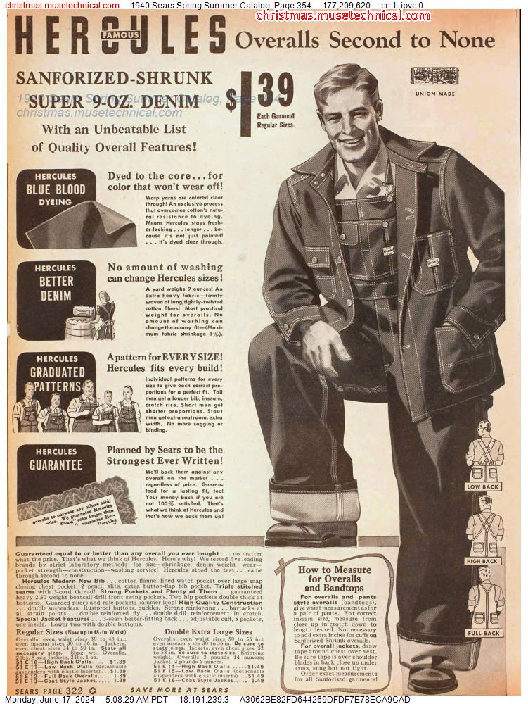 1940 Sears Spring Summer Catalog, Page 354