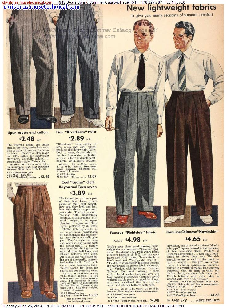 1943 Sears Spring Summer Catalog, Page 451