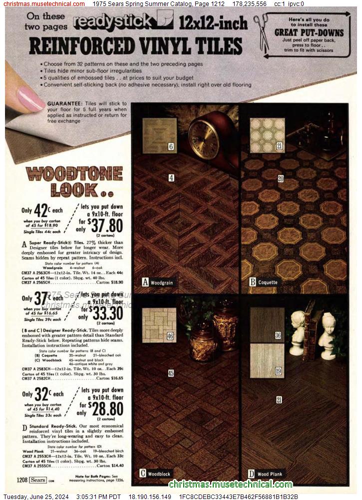 1975 Sears Spring Summer Catalog, Page 1212