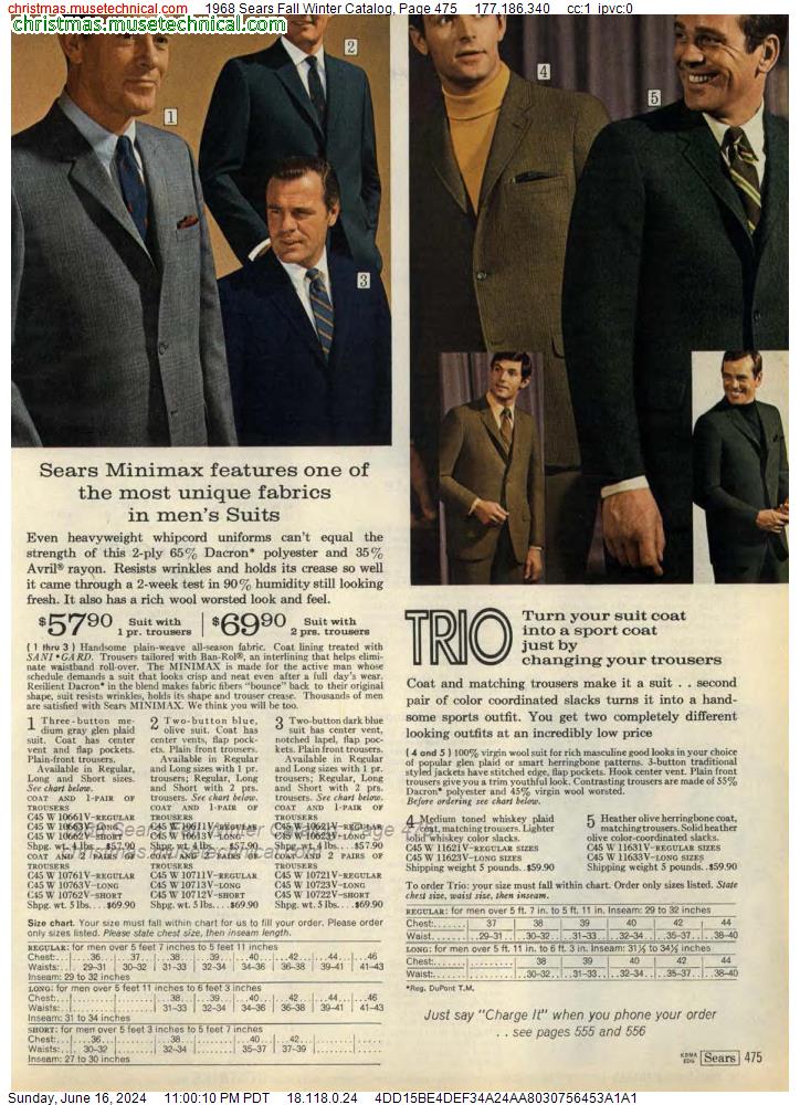 1968 Sears Fall Winter Catalog, Page 475