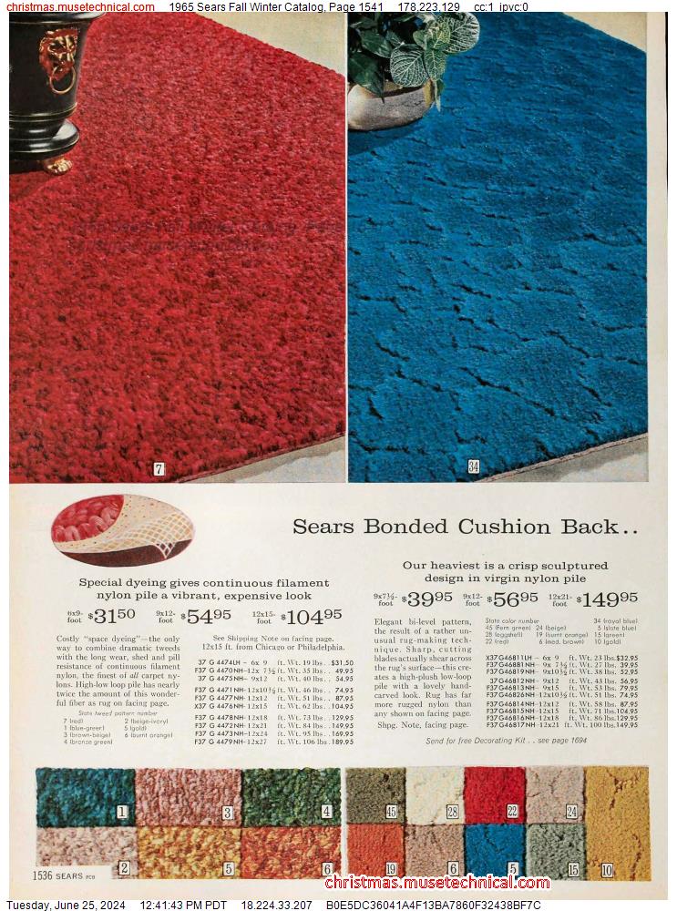 1965 Sears Fall Winter Catalog, Page 1541