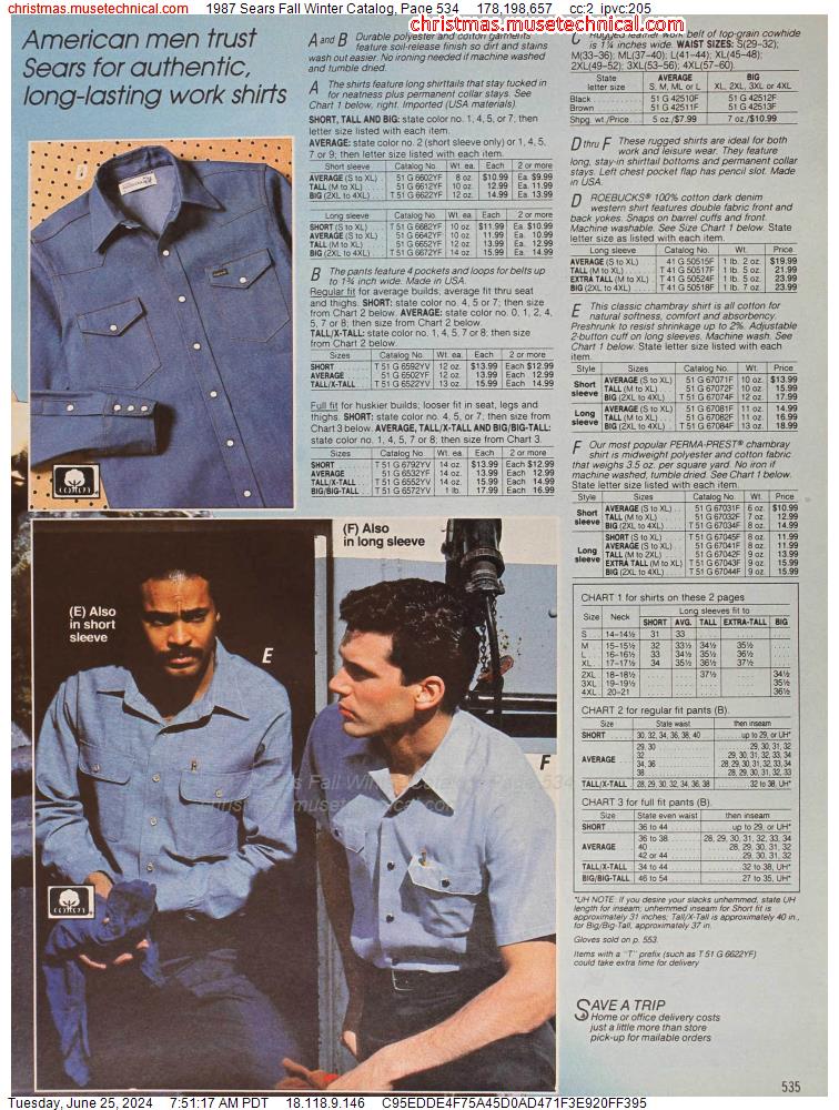 1987 Sears Fall Winter Catalog, Page 534