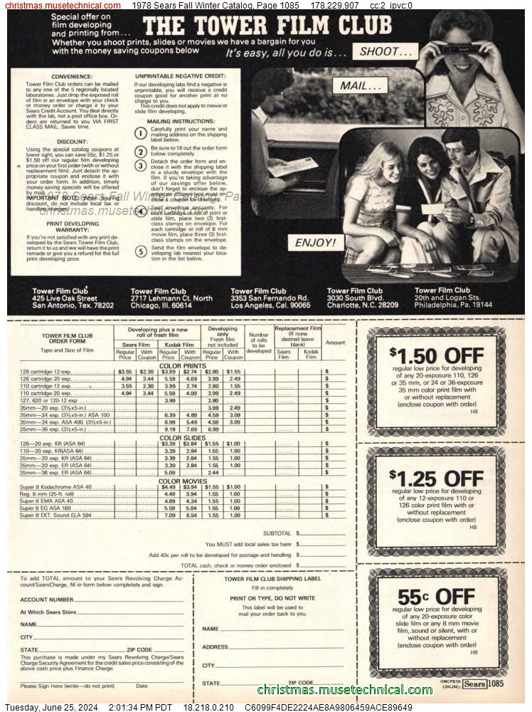 1978 Sears Fall Winter Catalog, Page 1085