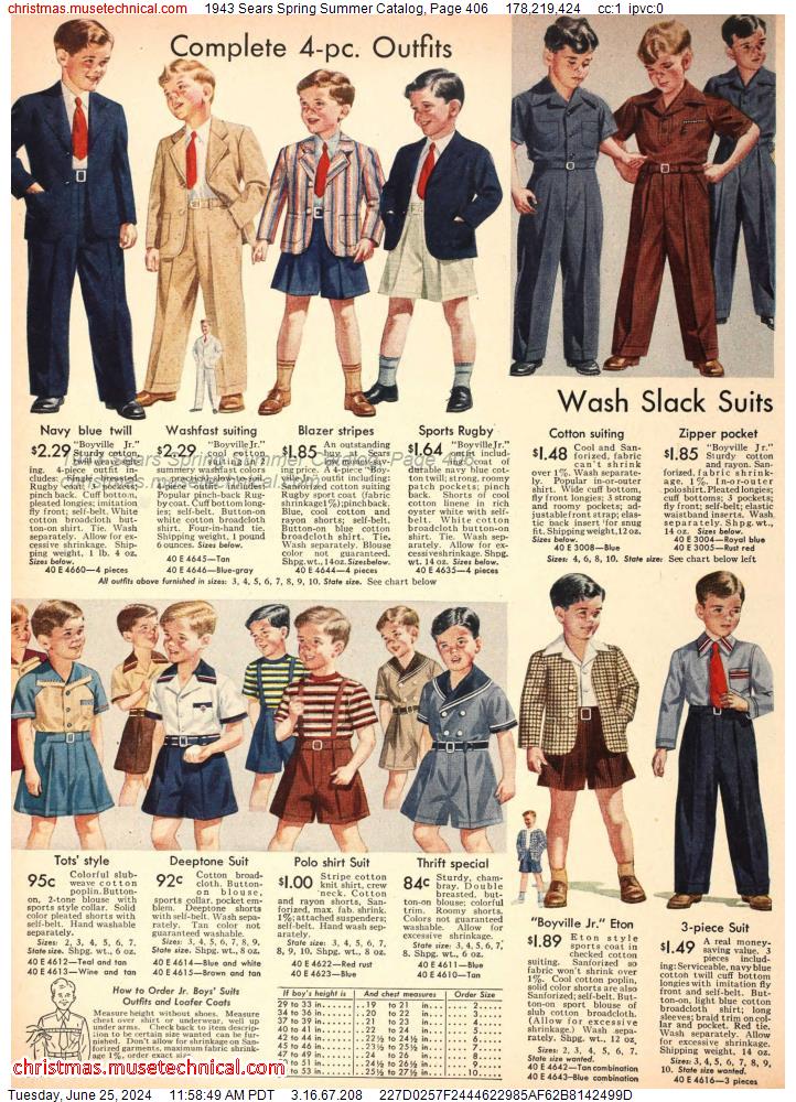 1943 Sears Spring Summer Catalog, Page 406