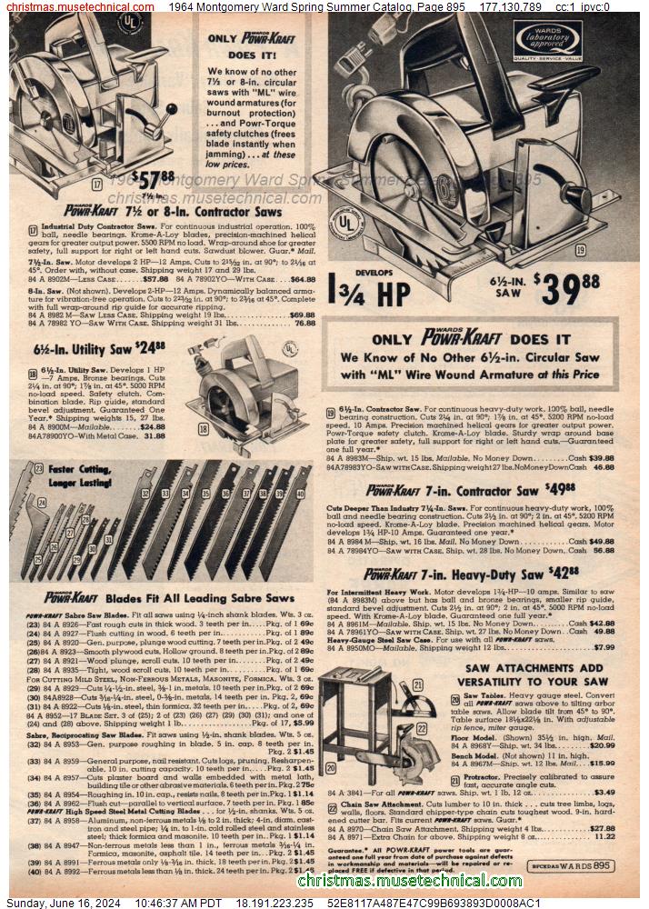 1964 Montgomery Ward Spring Summer Catalog, Page 895
