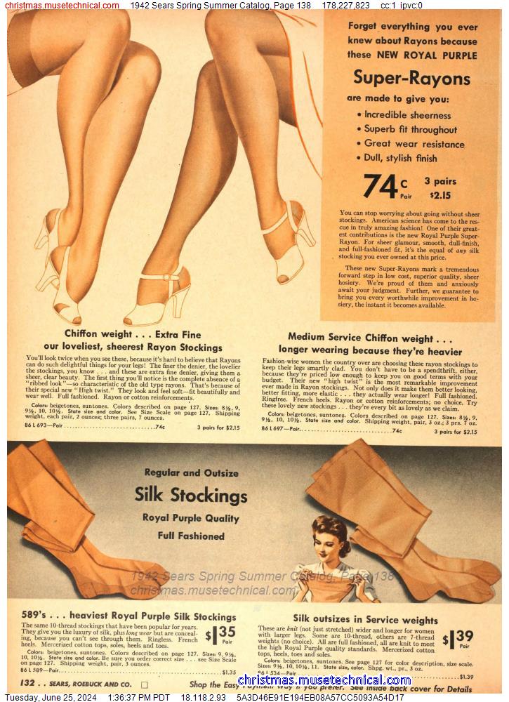 1942 Sears Spring Summer Catalog, Page 138
