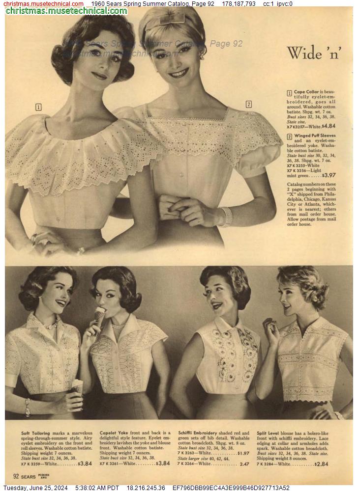 1960 Sears Spring Summer Catalog, Page 92