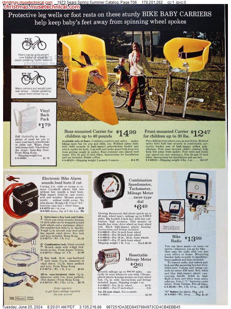 1973 Sears Spring Summer Catalog, Page 706