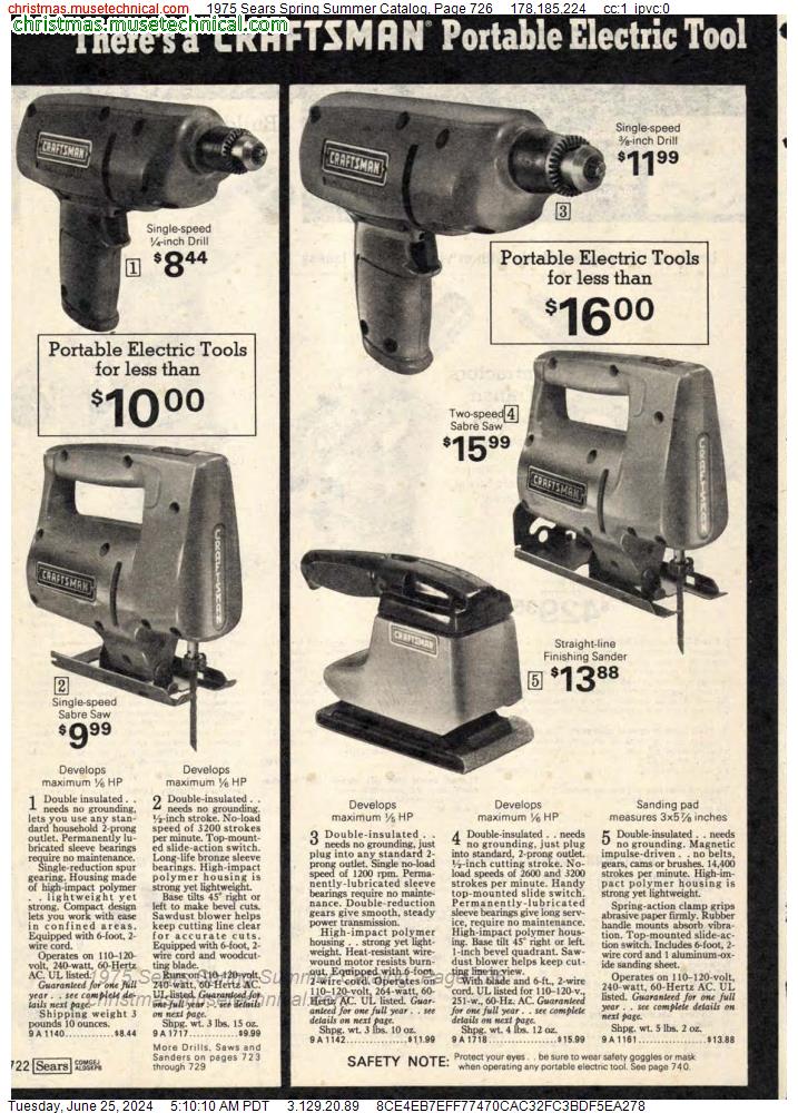 1975 Sears Spring Summer Catalog, Page 726