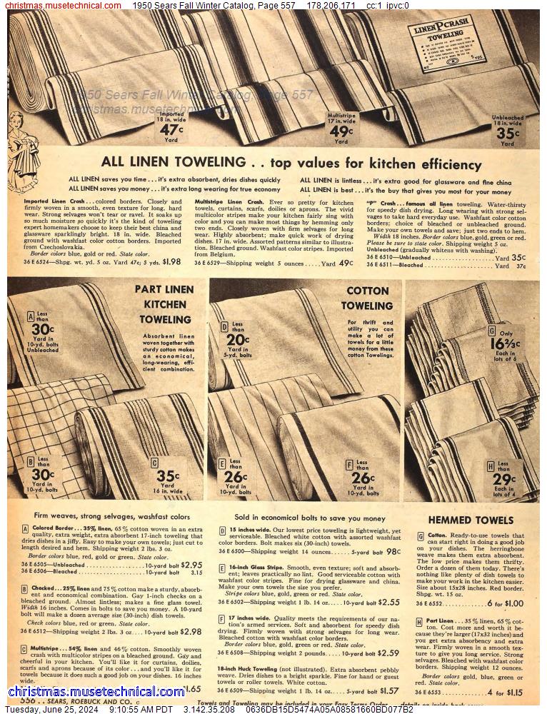 1950 Sears Fall Winter Catalog, Page 557