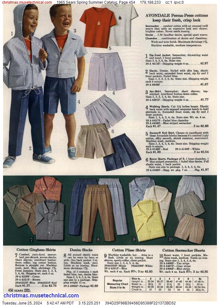 1965 Sears Spring Summer Catalog, Page 454