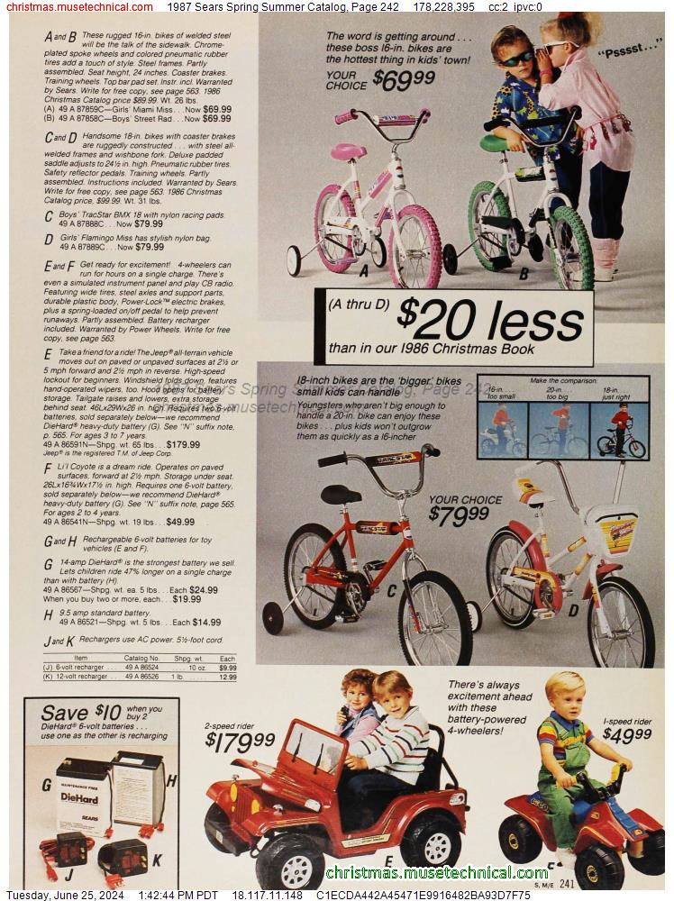 1987 Sears Spring Summer Catalog, Page 242