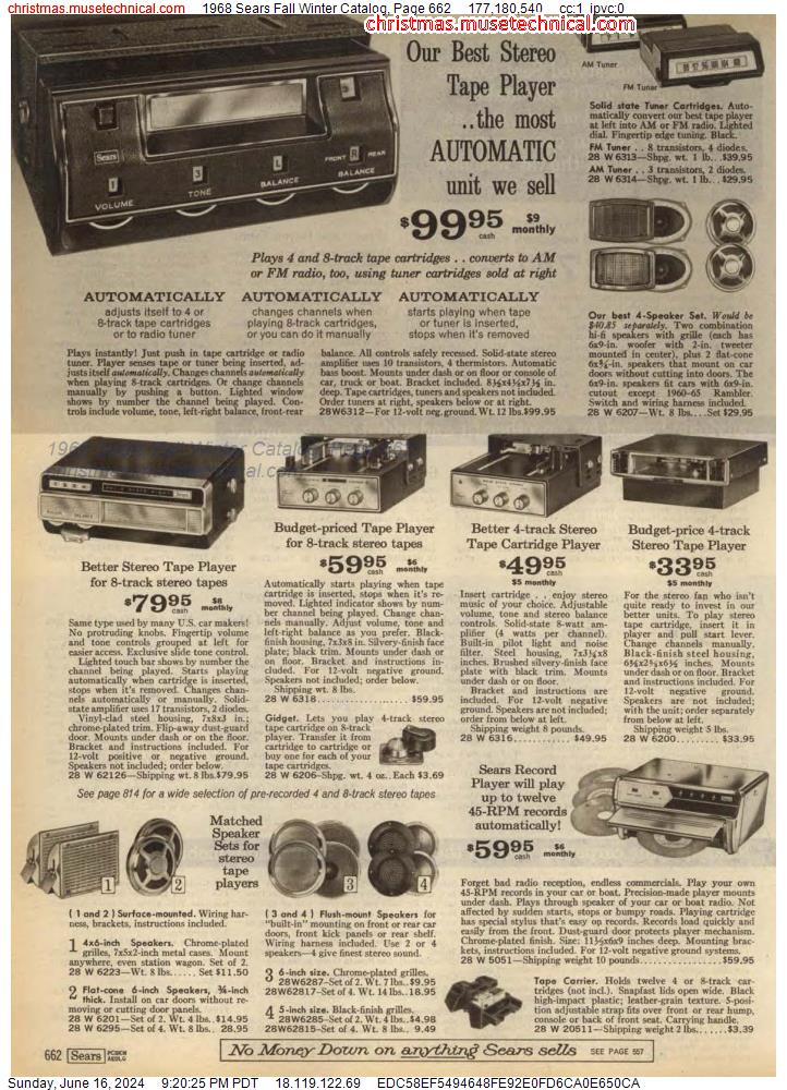 1968 Sears Fall Winter Catalog, Page 662