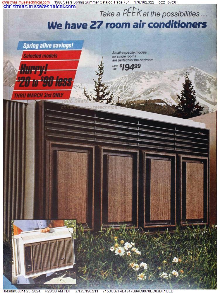 1986 Sears Spring Summer Catalog, Page 754
