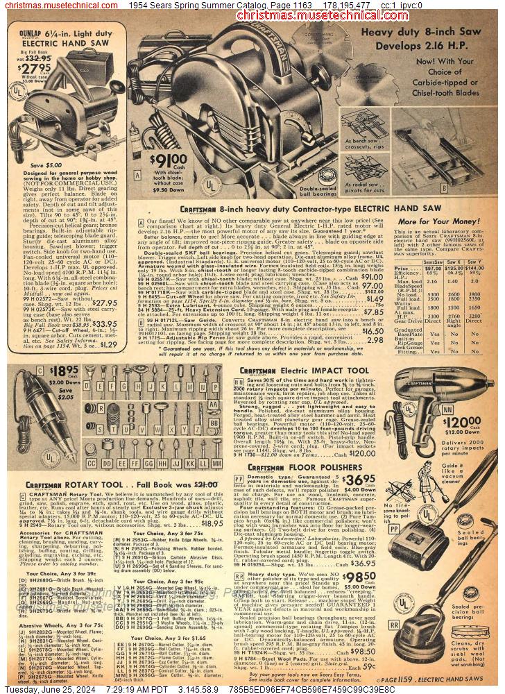 1954 Sears Spring Summer Catalog, Page 1163