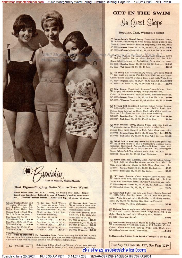 1962 Montgomery Ward Spring Summer Catalog, Page 62