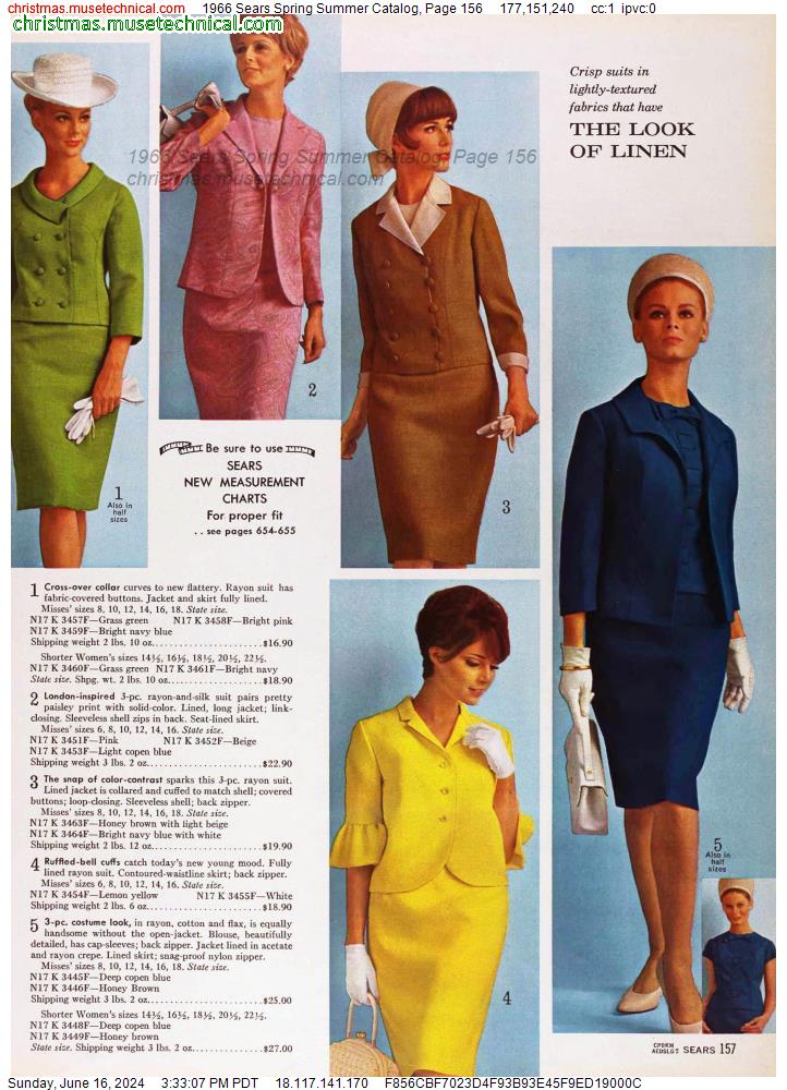 1966 Sears Spring Summer Catalog, Page 156