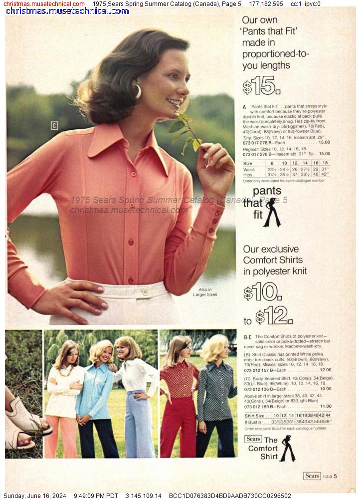 1975 Sears Spring Summer Catalog (Canada), Page 5