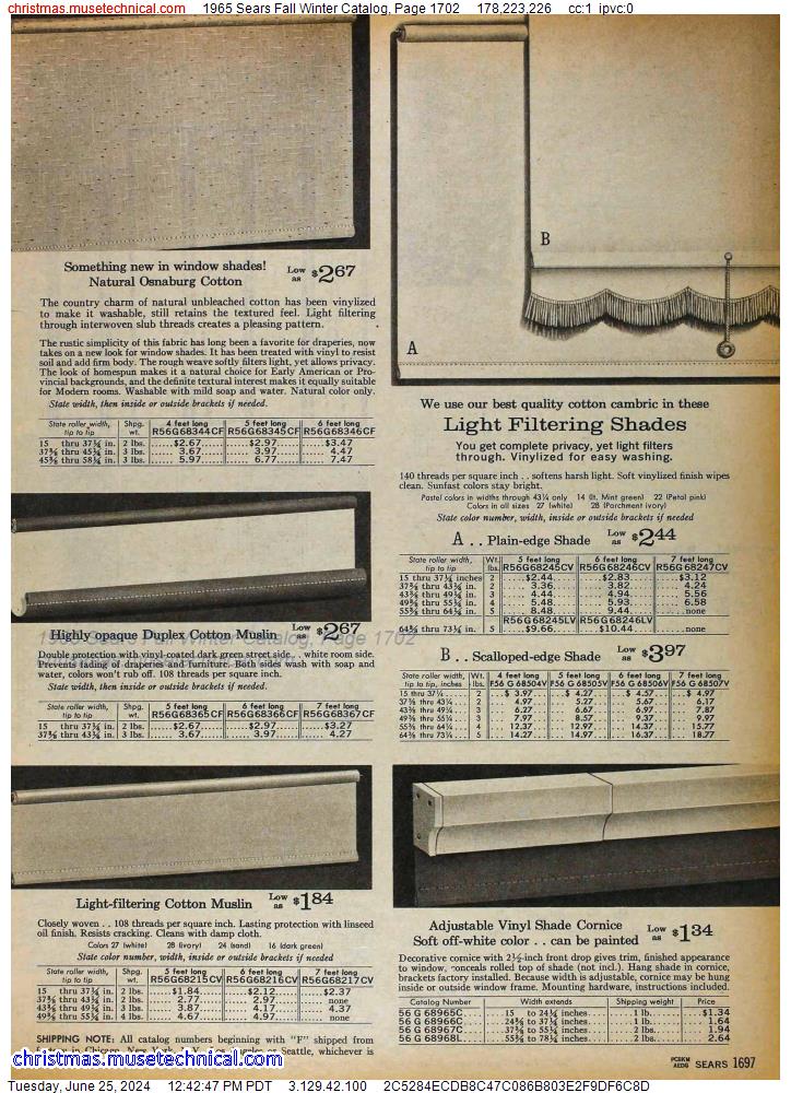 1965 Sears Fall Winter Catalog, Page 1702