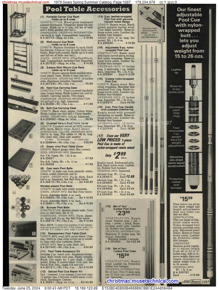 1979 Sears Spring Summer Catalog, Page 1097