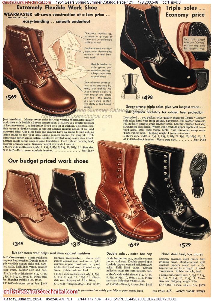 1951 Sears Spring Summer Catalog, Page 421