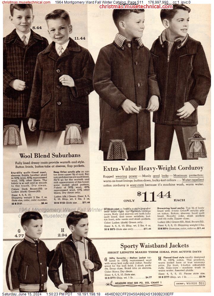 1964 Montgomery Ward Fall Winter Catalog, Page 511