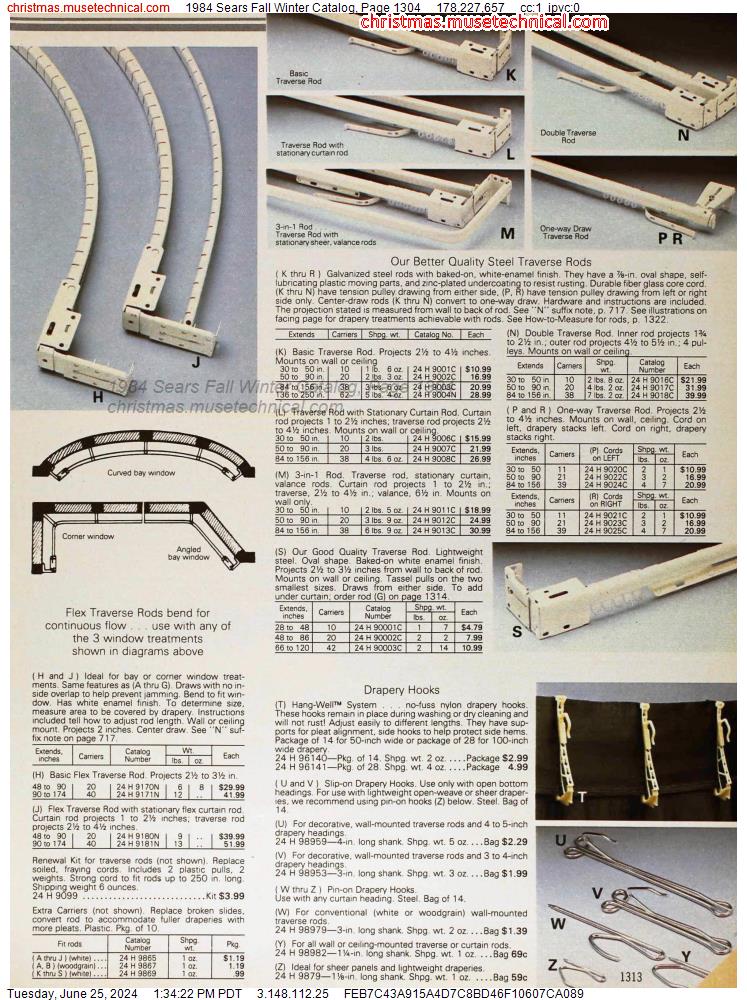 1984 Sears Fall Winter Catalog, Page 1304