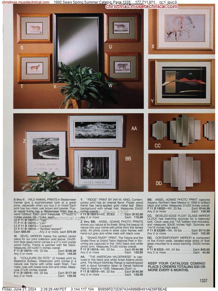 1992 Sears Spring Summer Catalog, Page 1335