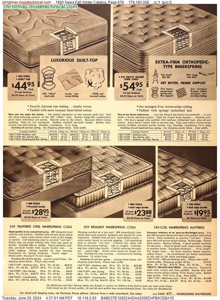 1950 Sears Fall Winter Catalog, Page 676