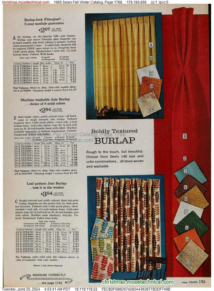 1965 Sears Fall Winter Catalog, Page 1768
