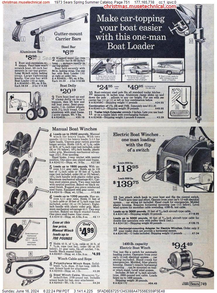 1973 Sears Spring Summer Catalog, Page 751