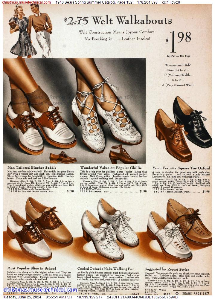 1940 Sears Spring Summer Catalog, Page 152