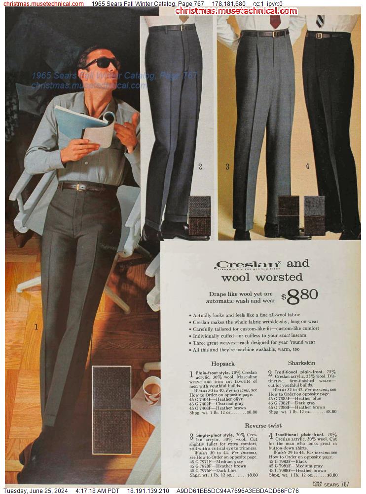 1965 Sears Fall Winter Catalog, Page 767