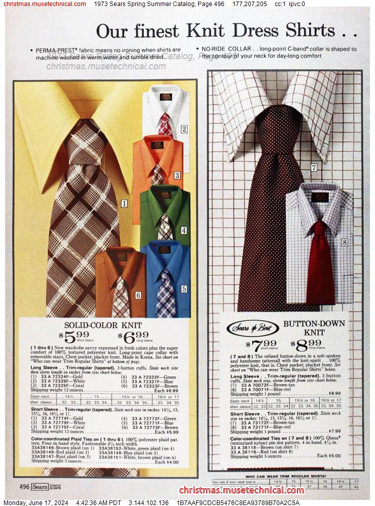 1973 Sears Spring Summer Catalog, Page 496