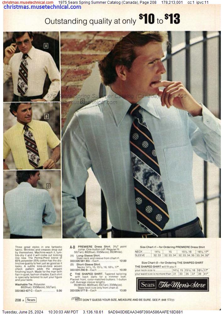 1975 Sears Spring Summer Catalog (Canada), Page 208
