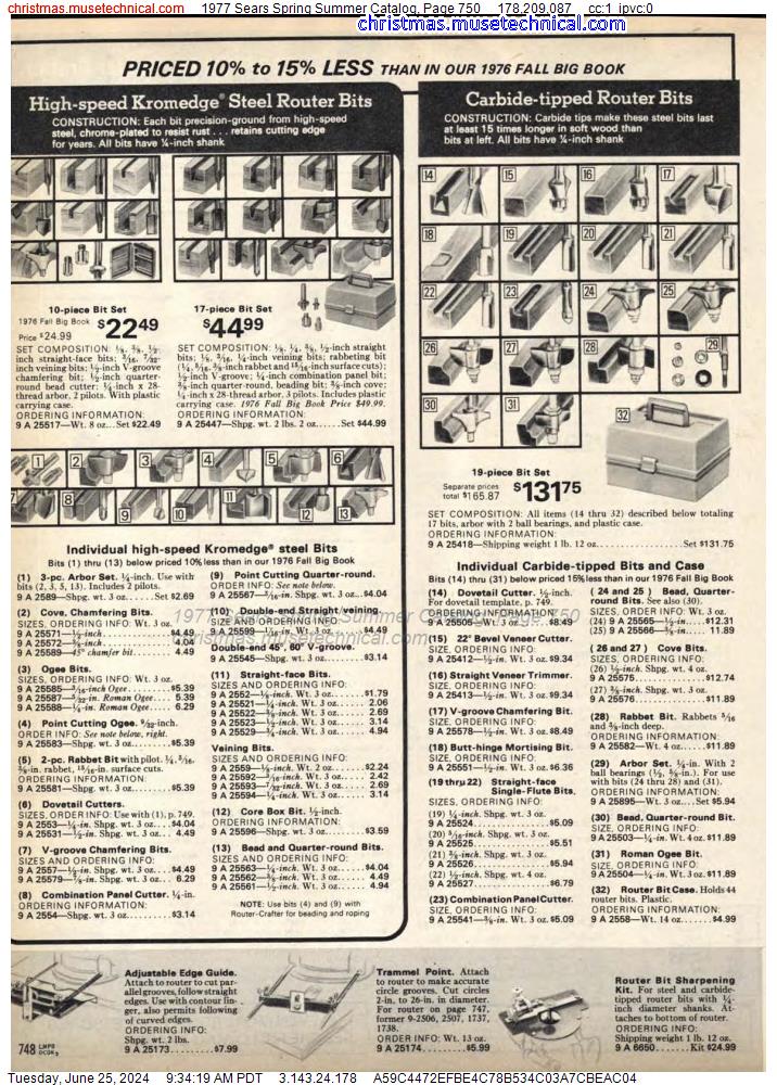 1977 Sears Spring Summer Catalog, Page 750