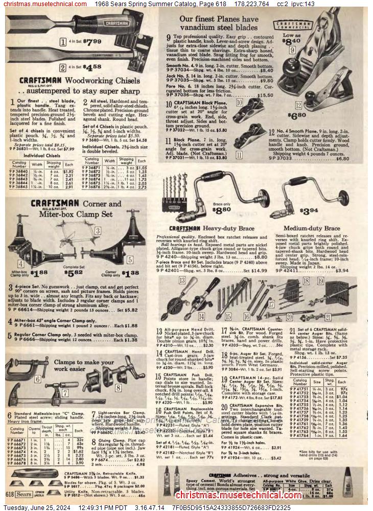 1968 Sears Spring Summer Catalog, Page 618