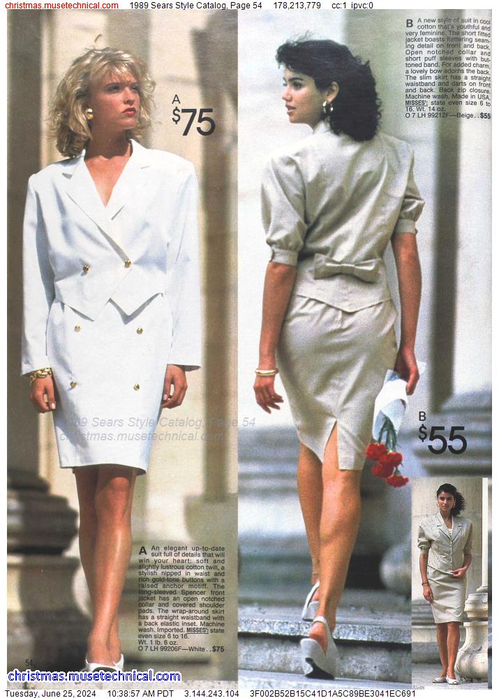 1989 Sears Style Catalog, Page 54