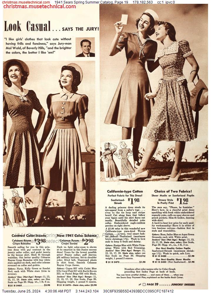 1941 Sears Spring Summer Catalog, Page 19