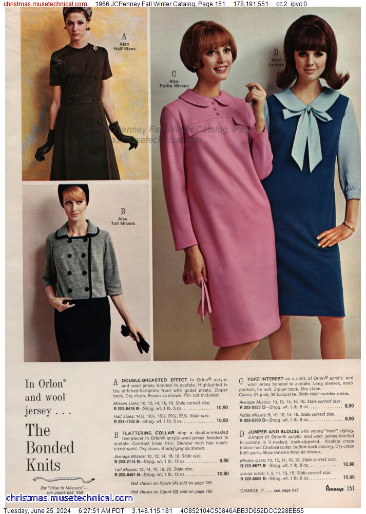 1966 JCPenney Fall Winter Catalog, Page 151