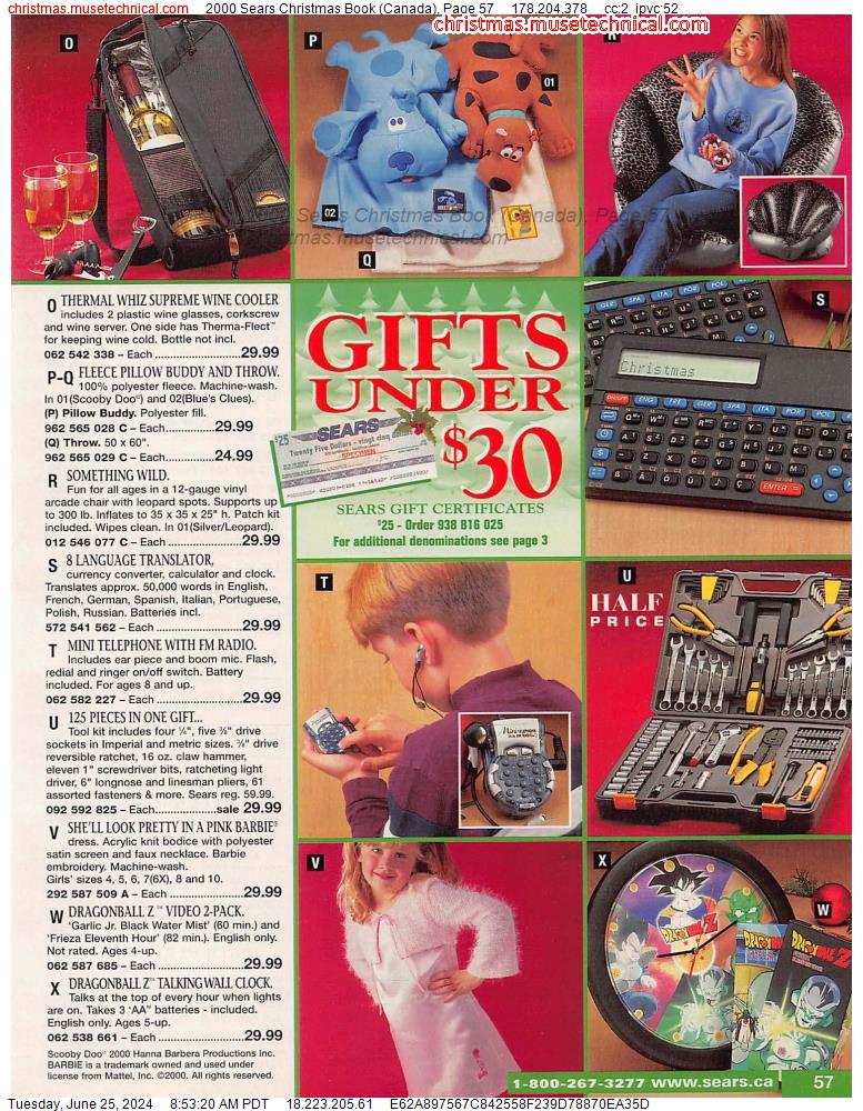 2000 Sears Christmas Book (Canada), Page 57