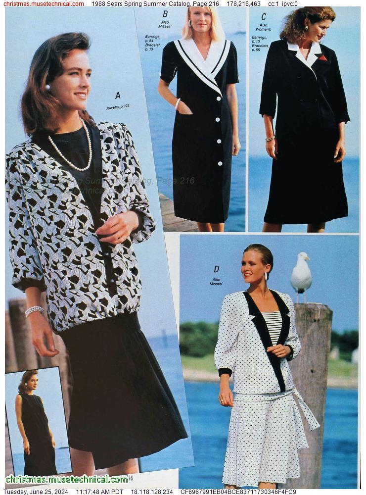 1988 Sears Spring Summer Catalog, Page 216