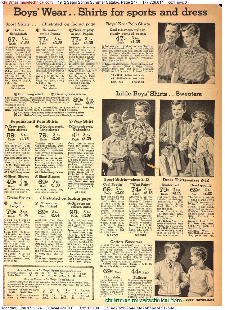 1942 Sears Spring Summer Catalog, Page 277