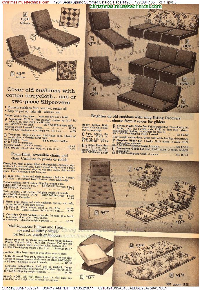1964 Sears Spring Summer Catalog, Page 1490