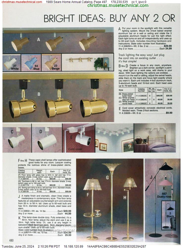 1989 Sears Home Annual Catalog, Page 497