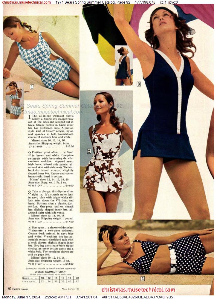 1971 Sears Spring Summer Catalog, Page 92